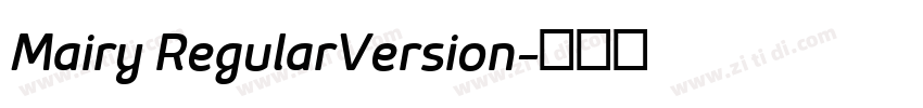 Mairy RegularVersion字体转换